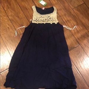 NWT Navy and Gold Lilly Dress